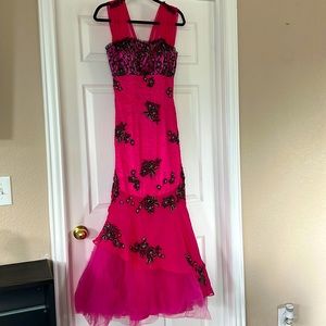 Hot pink party gown/dress!